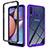 Silicone Transparent Frame Case Cover 360 Degrees ZJ1 for Samsung Galaxy A20s Clove Purple
