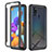 Silicone Transparent Frame Case Cover 360 Degrees ZJ1 for Samsung Galaxy A21s