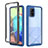 Silicone Transparent Frame Case Cover 360 Degrees ZJ1 for Samsung Galaxy A71 5G Blue