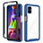 Silicone Transparent Frame Case Cover 360 Degrees ZJ1 for Samsung Galaxy M51