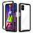 Silicone Transparent Frame Case Cover 360 Degrees ZJ1 for Samsung Galaxy M51 Black