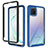 Silicone Transparent Frame Case Cover 360 Degrees ZJ1 for Samsung Galaxy M60s Blue