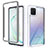 Silicone Transparent Frame Case Cover 360 Degrees ZJ1 for Samsung Galaxy M60s White