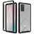 Silicone Transparent Frame Case Cover 360 Degrees ZJ1 for Samsung Galaxy Note 20 5G Black