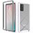 Silicone Transparent Frame Case Cover 360 Degrees ZJ1 for Samsung Galaxy Note 20 5G White