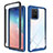 Silicone Transparent Frame Case Cover 360 Degrees ZJ1 for Samsung Galaxy S10 Lite Blue