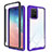 Silicone Transparent Frame Case Cover 360 Degrees ZJ1 for Samsung Galaxy S10 Lite Clove Purple