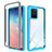 Silicone Transparent Frame Case Cover 360 Degrees ZJ1 for Samsung Galaxy S10 Lite Sky Blue