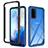 Silicone Transparent Frame Case Cover 360 Degrees ZJ1 for Samsung Galaxy S20 5G Blue