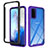 Silicone Transparent Frame Case Cover 360 Degrees ZJ1 for Samsung Galaxy S20 5G Clove Purple