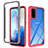 Silicone Transparent Frame Case Cover 360 Degrees ZJ1 for Samsung Galaxy S20 5G Hot Pink