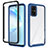 Silicone Transparent Frame Case Cover 360 Degrees ZJ1 for Samsung Galaxy S20 Plus 5G Blue