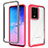 Silicone Transparent Frame Case Cover 360 Degrees ZJ1 for Samsung Galaxy S20 Ultra 5G Hot Pink