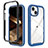 Silicone Transparent Frame Case Cover 360 Degrees ZJ3 for Apple iPhone 14 Plus