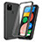 Silicone Transparent Frame Case Cover 360 Degrees ZJ3 for Google Pixel 4a 5G Black