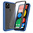 Silicone Transparent Frame Case Cover 360 Degrees ZJ3 for Google Pixel 5 Blue
