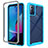 Silicone Transparent Frame Case Cover 360 Degrees ZJ3 for Motorola Moto G Power (2022)