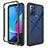 Silicone Transparent Frame Case Cover 360 Degrees ZJ3 for Motorola Moto G Power (2022) Black