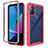 Silicone Transparent Frame Case Cover 360 Degrees ZJ3 for Motorola Moto G Power (2022) Hot Pink