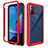 Silicone Transparent Frame Case Cover 360 Degrees ZJ3 for Motorola Moto G Power (2022) Red