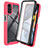 Silicone Transparent Frame Case Cover 360 Degrees ZJ3 for Motorola Moto G22 Hot Pink