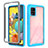 Silicone Transparent Frame Case Cover 360 Degrees ZJ3 for Samsung Galaxy A51 4G