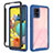 Silicone Transparent Frame Case Cover 360 Degrees ZJ3 for Samsung Galaxy A51 5G Blue
