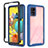 Silicone Transparent Frame Case Cover 360 Degrees ZJ3 for Samsung Galaxy M40S Blue