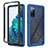 Silicone Transparent Frame Case Cover 360 Degrees ZJ3 for Samsung Galaxy S20 Lite 5G Blue