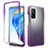 Silicone Transparent Frame Case Cover 360 Degrees ZJ3 for Xiaomi Mi 10T 5G Purple