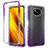 Silicone Transparent Frame Case Cover 360 Degrees ZJ3 for Xiaomi Poco X3 Pro Purple