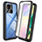 Silicone Transparent Frame Case Cover 360 Degrees ZJ3 for Xiaomi Redmi 9C Black