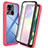 Silicone Transparent Frame Case Cover 360 Degrees ZJ3 for Xiaomi Redmi 9C Hot Pink