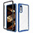 Silicone Transparent Frame Case Cover 360 Degrees ZJ4 for LG Velvet 4G Blue