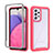 Silicone Transparent Frame Case Cover 360 Degrees ZJ4 for Samsung Galaxy A33 5G Hot Pink