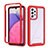 Silicone Transparent Frame Case Cover 360 Degrees ZJ4 for Samsung Galaxy A33 5G Red