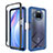 Silicone Transparent Frame Case Cover 360 Degrees ZJ4 for Xiaomi Mi 10i 5G Blue