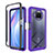 Silicone Transparent Frame Case Cover 360 Degrees ZJ4 for Xiaomi Mi 10i 5G Purple