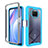 Silicone Transparent Frame Case Cover 360 Degrees ZJ4 for Xiaomi Mi 10T Lite 5G Sky Blue