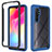 Silicone Transparent Frame Case Cover 360 Degrees ZJ4 for Xiaomi Mi Note 10 Lite Blue