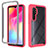 Silicone Transparent Frame Case Cover 360 Degrees ZJ4 for Xiaomi Mi Note 10 Lite Hot Pink