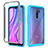Silicone Transparent Frame Case Cover 360 Degrees ZJ4 for Xiaomi Redmi 9 Sky Blue