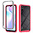 Silicone Transparent Frame Case Cover 360 Degrees ZJ4 for Xiaomi Redmi 9i Red