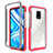 Silicone Transparent Frame Case Cover 360 Degrees ZJ4 for Xiaomi Redmi Note 9 Pro Hot Pink