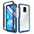 Silicone Transparent Frame Case Cover 360 Degrees ZJ4 for Xiaomi Redmi Note 9 Pro Max