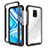 Silicone Transparent Frame Case Cover 360 Degrees ZJ4 for Xiaomi Redmi Note 9 Pro Max Black