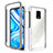 Silicone Transparent Frame Case Cover 360 Degrees ZJ4 for Xiaomi Redmi Note 9 Pro White