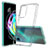 Silicone Transparent Frame Case Cover for Motorola Moto Edge 20 5G Clear