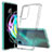 Silicone Transparent Frame Case Cover for Motorola Moto Edge Lite 5G Clear
