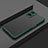 Silicone Transparent Frame Case Cover for Oppo A36 Midnight Green